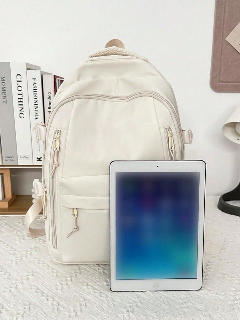 Fashionable and Casual Lightweight Nylon Backpack Large Capacity Multi Compartment Student Bag Travel Bag Suitable for Daily Use