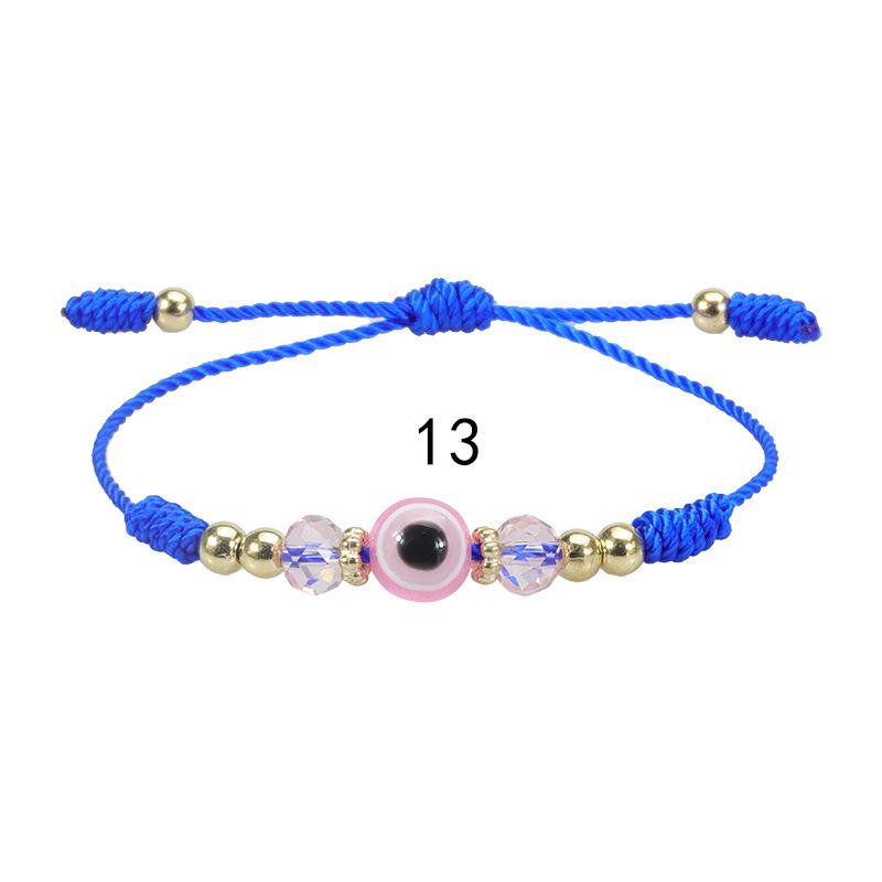 Evil Eye Crystal Beaded Adjustable Bracelet for Boys & Girls