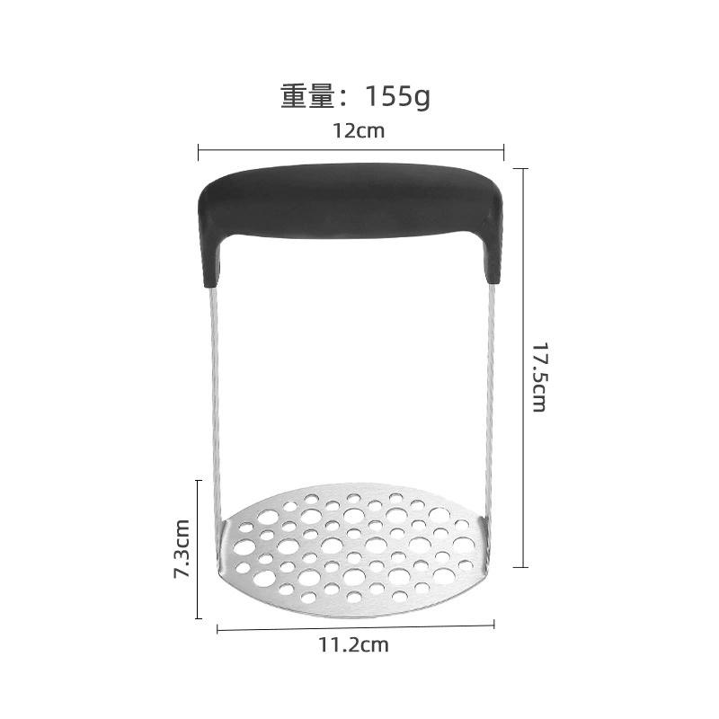 Durable Stainless Steel Potato Ricer Masher - Non-Slip Handle for Smooth Mashed Potatoes & Vegetable Puree, Kitchen Gadget