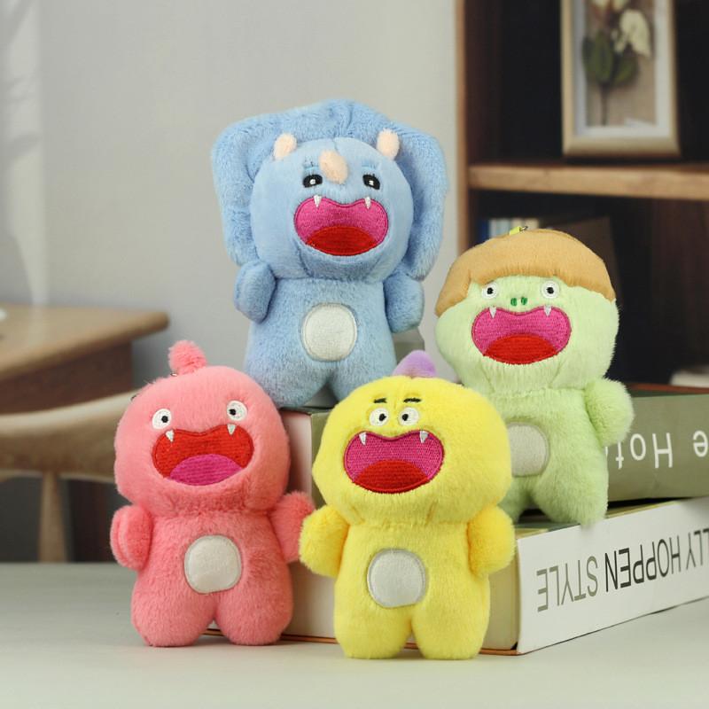 Charming Mini Rhino Plushie Cute Soft Short Plush Stuffed Animal Accessory