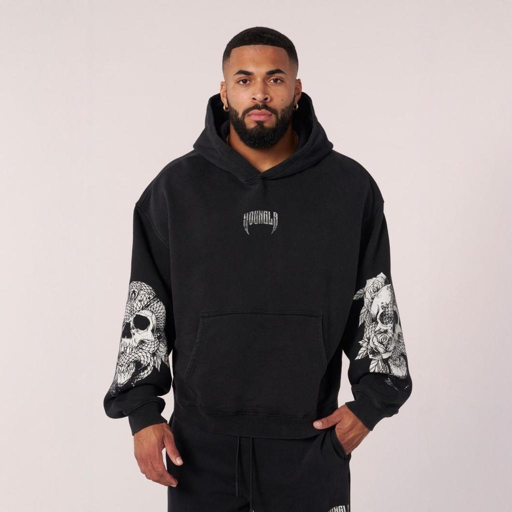 YOUNGLA Men's Retro Streetwear Hoodie - New Autumn/Winter Sports Fitness Running Sweatshirt