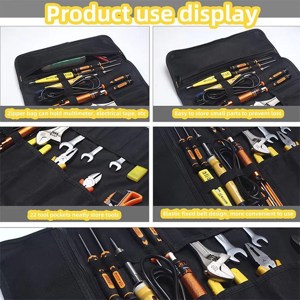 Elastic Coil Multi-function Tool Box Separate Storage Tool Storage Bag  Electrician