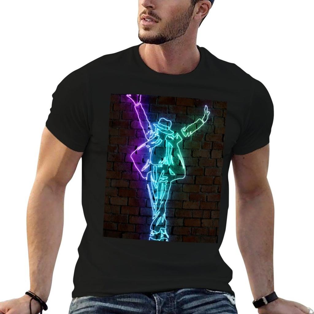 MJ Neon Art T-Shirt T Shirts for Man Cotton Cotton T Shirt Man Graphic T Shirts for Man T-shirt