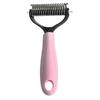 New Double-sided Pet Hair Remover Easy Held Handle Detangling Cat Fur Remover Stainless Steel Dog Deshedding Comb Pet Supplies
