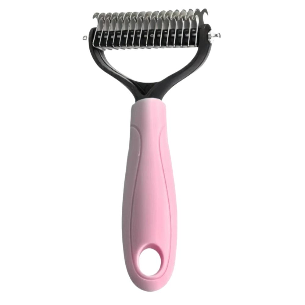 New Double-sided Pet Hair Remover Easy Held Handle Detangling Cat Fur Remover Stainless Steel Dog Deshedding Comb Pet Supplies