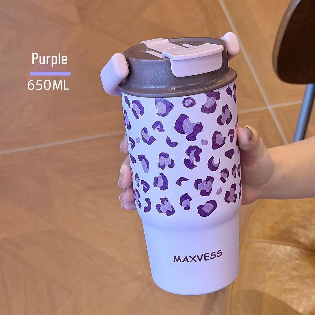 Large Capacity 316 Stainless Steel Insulated Cup with Straw and Portable Handle