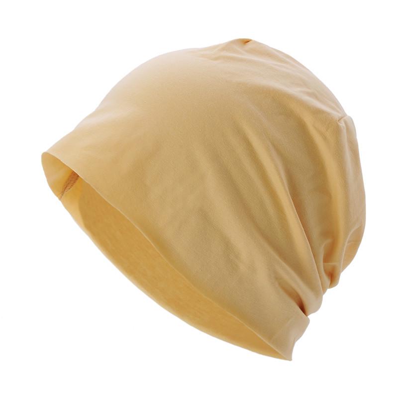 

Женская шапка-бини из чистого хлопка, непродуваемая - Легкая, дышащая, однотонная шапочка для сна One Size (55-60CM, Good Elasticity, High Quality)