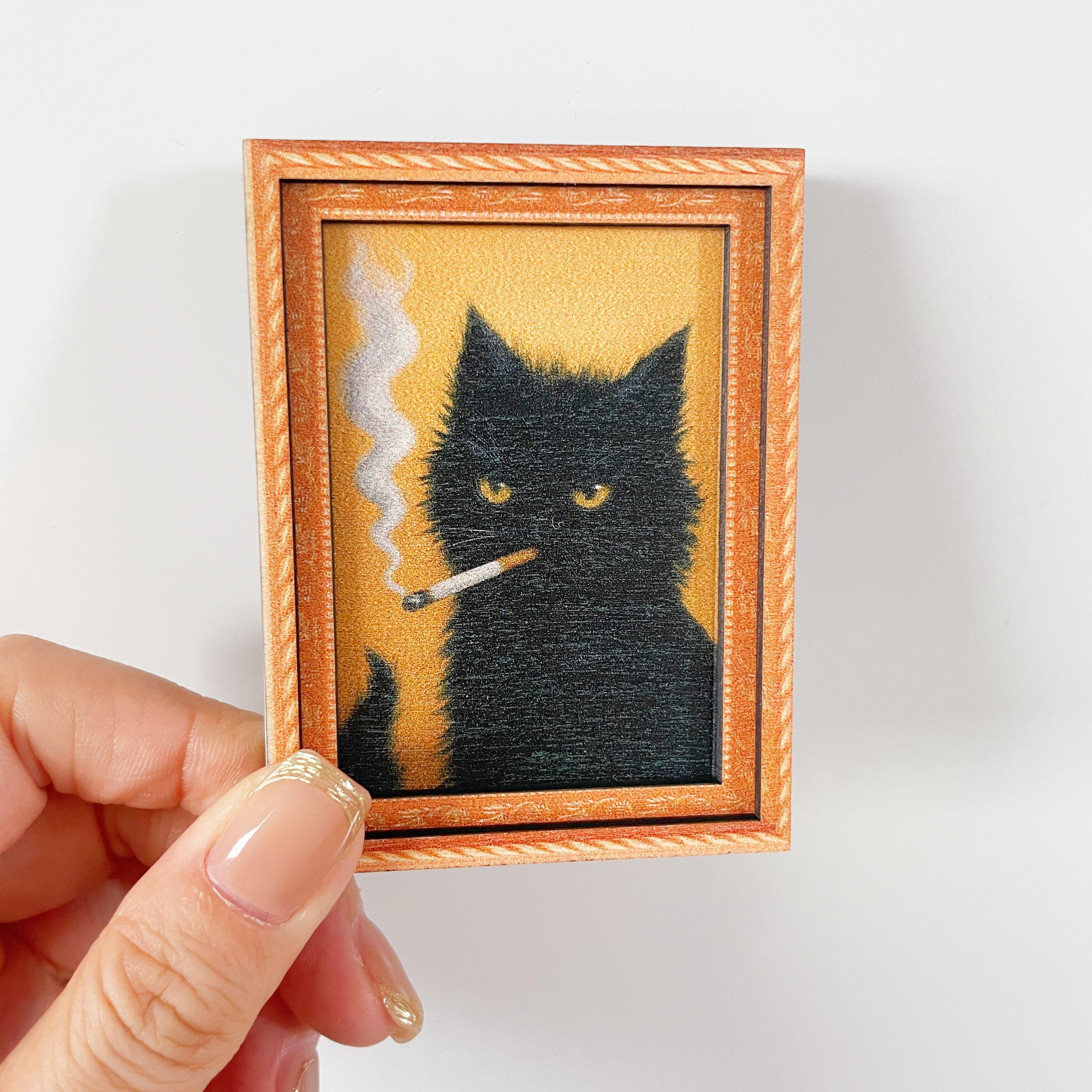 

Cute Cat Portrait Fridge Magnet Mini Photo Frame Refrigerator Magnet