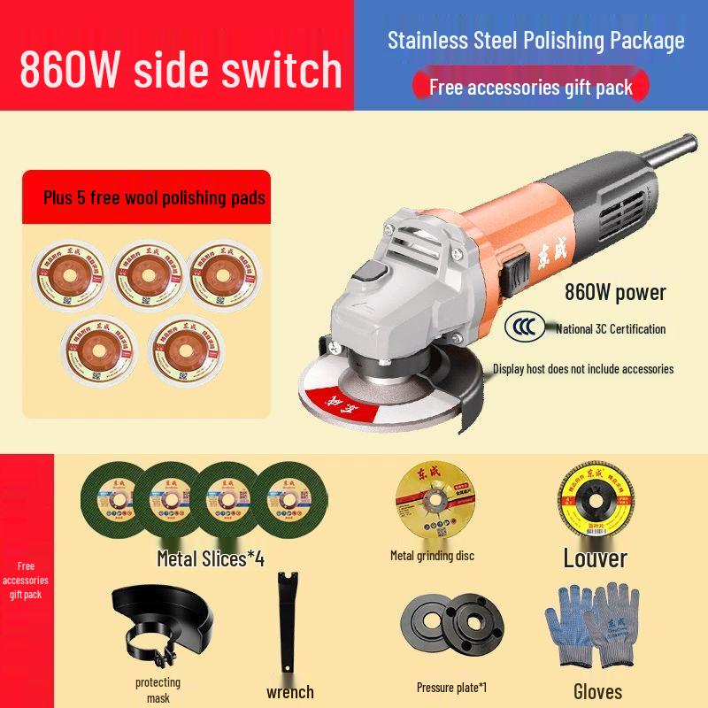 

Dongcheng Corded Angle Grinder CN plug (adapter included)