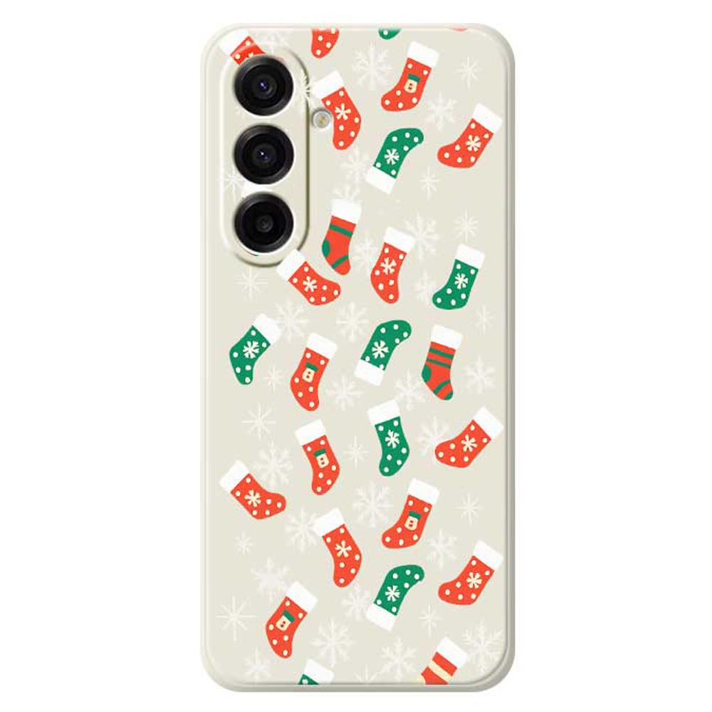 For Samsung Galaxy A17 5G Case Snowflake Socks Pattern Printing Straight Edge TPU Phone Back Cover