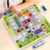 1 Set Parking Lot With Moving Vehicles And Maze Toys Children'S Educational Puzzle Game For Logical Thinking And Concentration