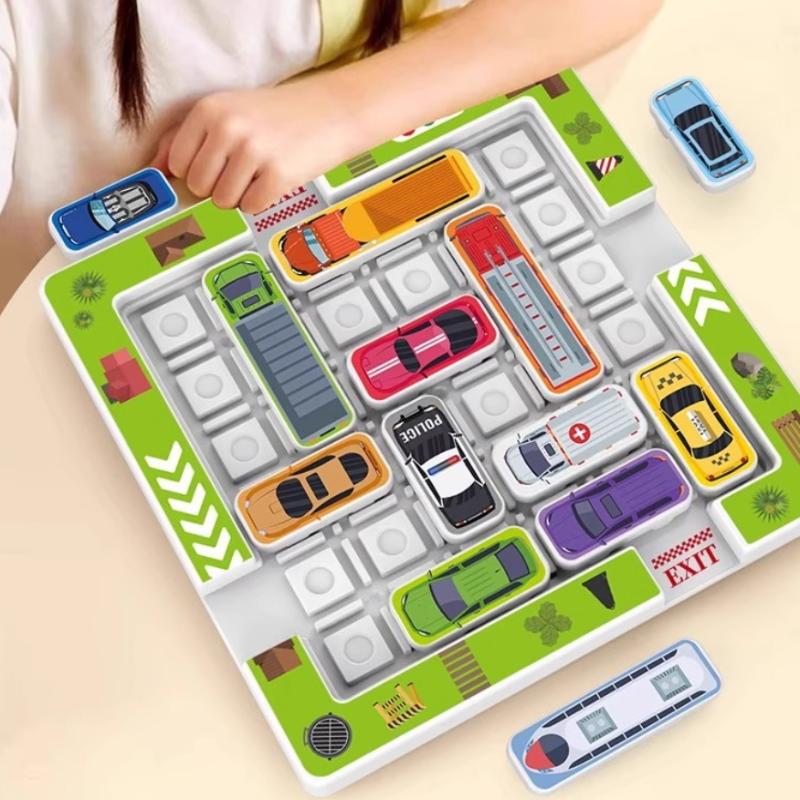 1 Set Parking Lot With Moving Vehicles And Maze Toys Children'S Educational Puzzle Game For Logical Thinking And Concentration