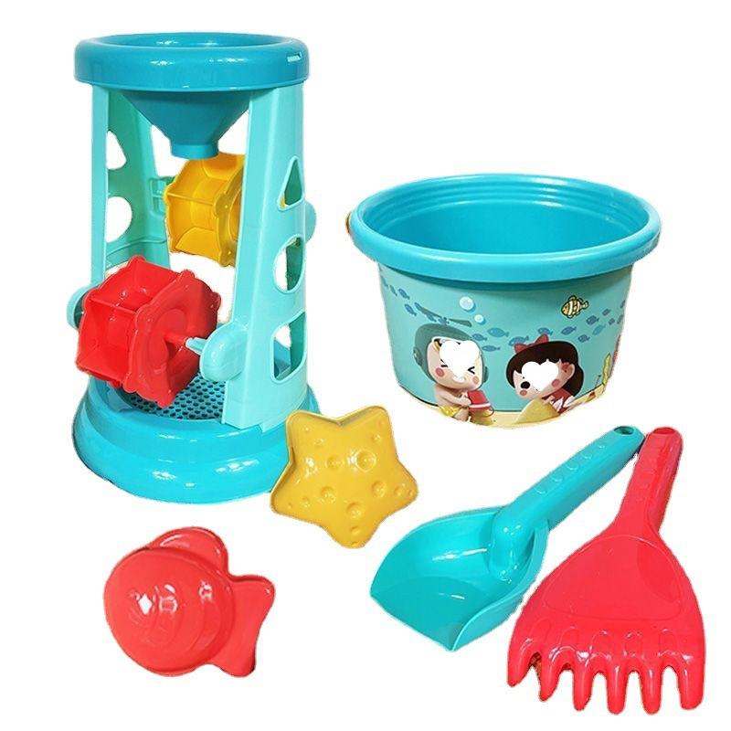 23PCS Summer Beach Set Toys For Kids Digging Sand Plastic Bucket Watering Bottle Shovels Children Beach Water Game Toys Tools