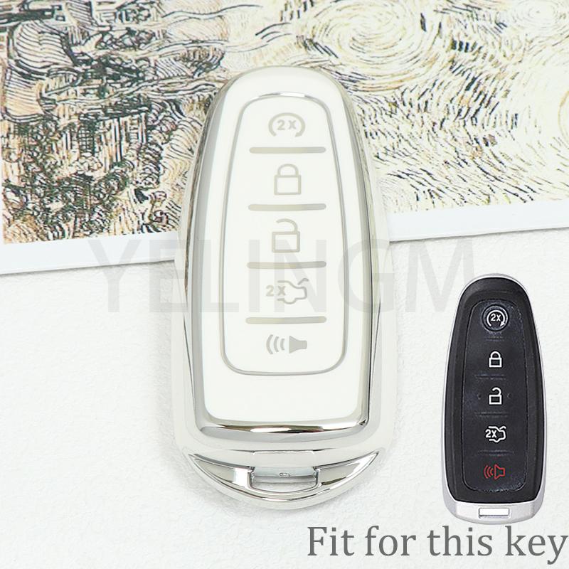 Smart Key Remote Car Key Case Cover 5 Buttons Tpu Fob For Ford Explorer Edge Escape Flex Taurus 2011 2012 2013 2014