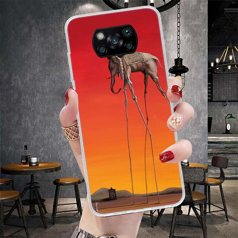Salvador Dali Art Soft Phone Case For Xiaomi Redmi 15C 15 13C 13 Poco X5 X6 X7 F7 Ultra M7 12C 12 10 10C 9C 9A 9T 9 Fundas Poco