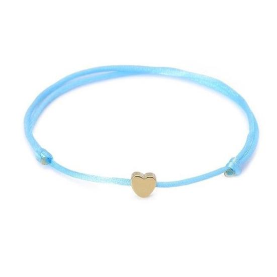 Fashion Women Heart Charm Rope Lucky Bracelet Bangle Adjustable Jewelry Gift