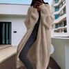 Cappotto Maglione Invernale Caldo da Donna con Tasche Giacca Lavorata a Maglia Primavera Autunno Crochet Largo Lungo Maglione Cappotto