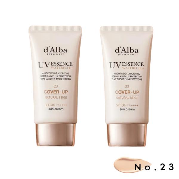 d'Alba Waterfull Tone-Up Sun Cream Natural Cover Beige 50ml (Light / Warm) SPF50+ PA++++ (10 Options)