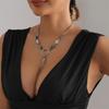 Trendsetting Geometric Y Form Chain Necklace Versatile Design Clavicle Chain Suitable For Casual Or Formal Looks