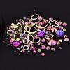 Rainbow  Jelly DIY Nail Art Sticker Rhinestone Fashion 3D Charms Wheel Manicure Rivet Stud