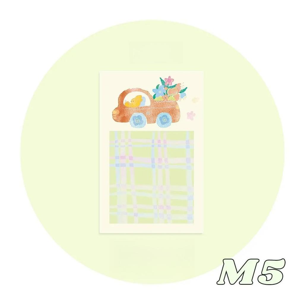 20Pcs Cute Cartoon Colorful Inner Page for M5 Binder Journal Loose-leaf Notebook Scrapbook Kawaii Non-sticky Memo Pad To-do List