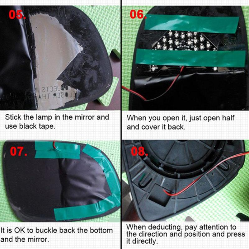 2Pcs Car Rearview Mirror Indicator LED Turn Signal Light Safety Driving Warning Light 14SMD 12V LED Rearview Mirror Mirror Light