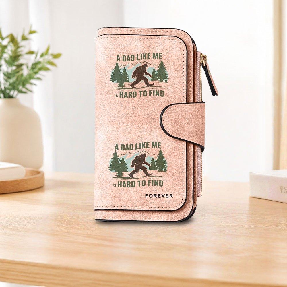 Bigfoot Dad Long Zipper Wallet, Large Capacity Card Holder, Unisex Clutch Bag, Fashionable Zipper Coin Purse, Suitable for Daily Use, A Great Gift