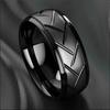 Fashion 8mm Tungsten Wedding Rings For Men Black Brushed Stainless Steel Celtic Dragon Ring Men's Wedding Band Jewelry