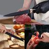 7PCS Stainless Steel Utility Knife Chef Knife Kitchen Knife Multi-tool Knife Stand Kitchen Scissors Fruit Knife Bread Knife Cooking Tool Set