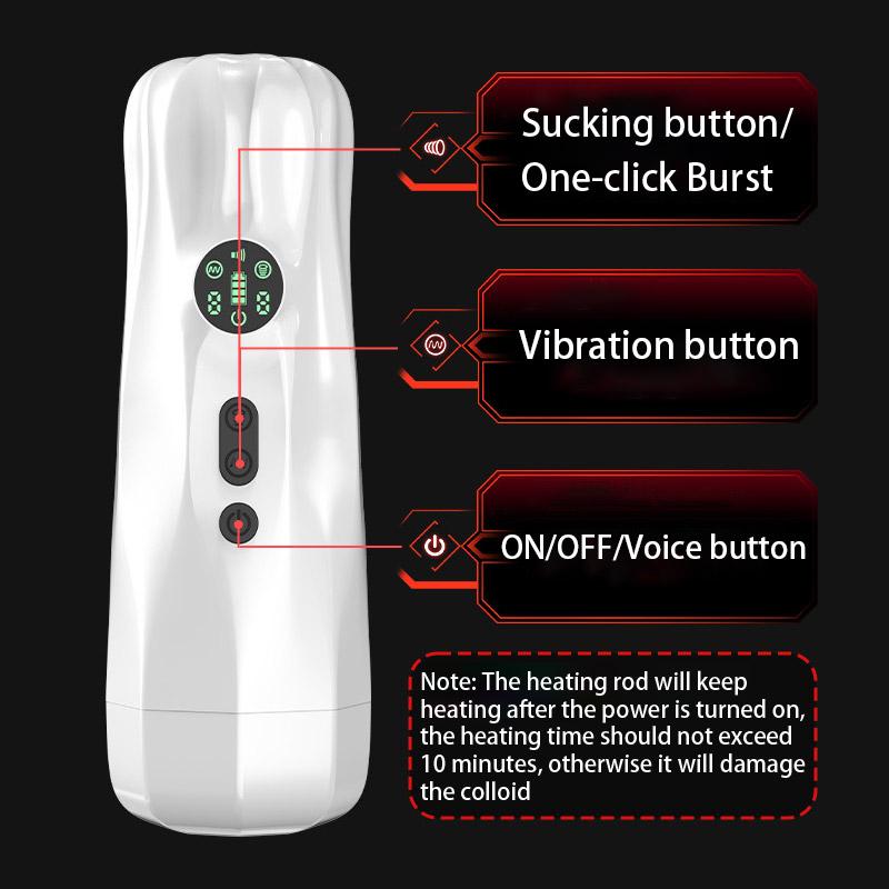 Automatic Male Sucking Masturbators Vibrating Heating Orgasm Sexy Machine Pussy Real Blowjob Sex Toys for Men