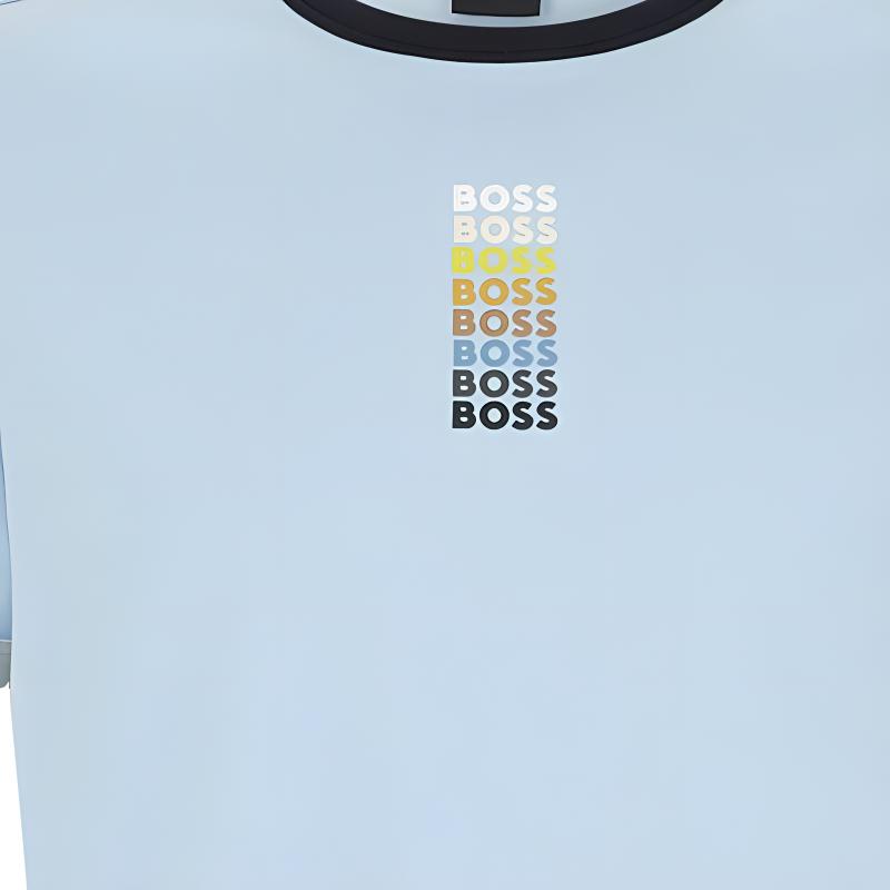 HUGO BOSS T-Shirts Men's Light Blue Crew Neck 50472554-453