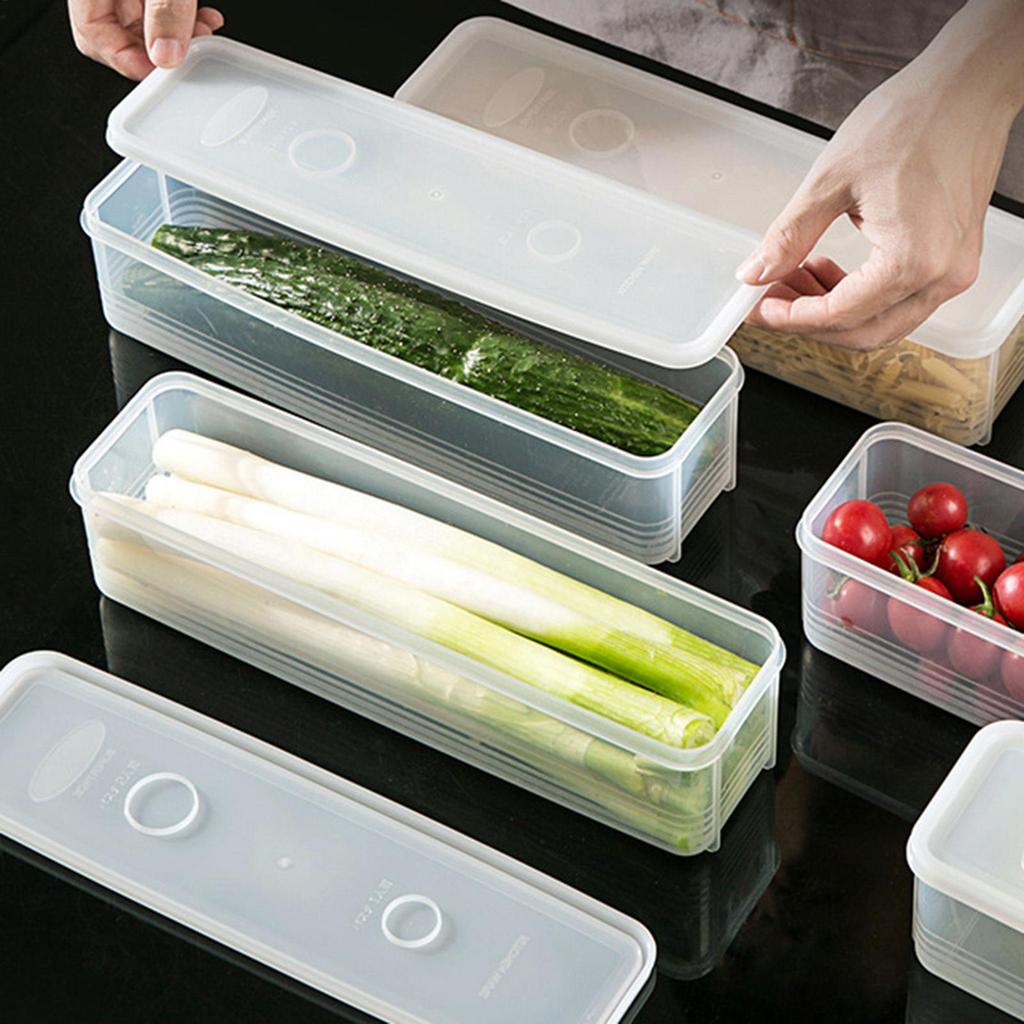 Pasta Container Rectangular Clear Spaghetti Container Organizer Stackable Spaghetti Container Airtight Containers Pasta Storage