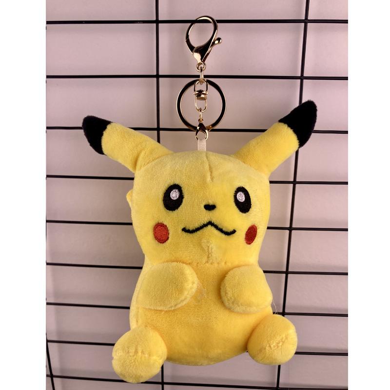 Pokémon Pikachu plush keychain, book bag, bag hanger, Pokémon doll, Pokémon spirit figurine, cute and charming style