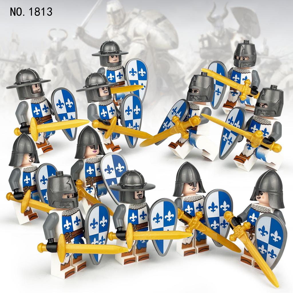 280 styles of medieval knights Roman legion mini character building blocks children's educational toys small gifts gifts