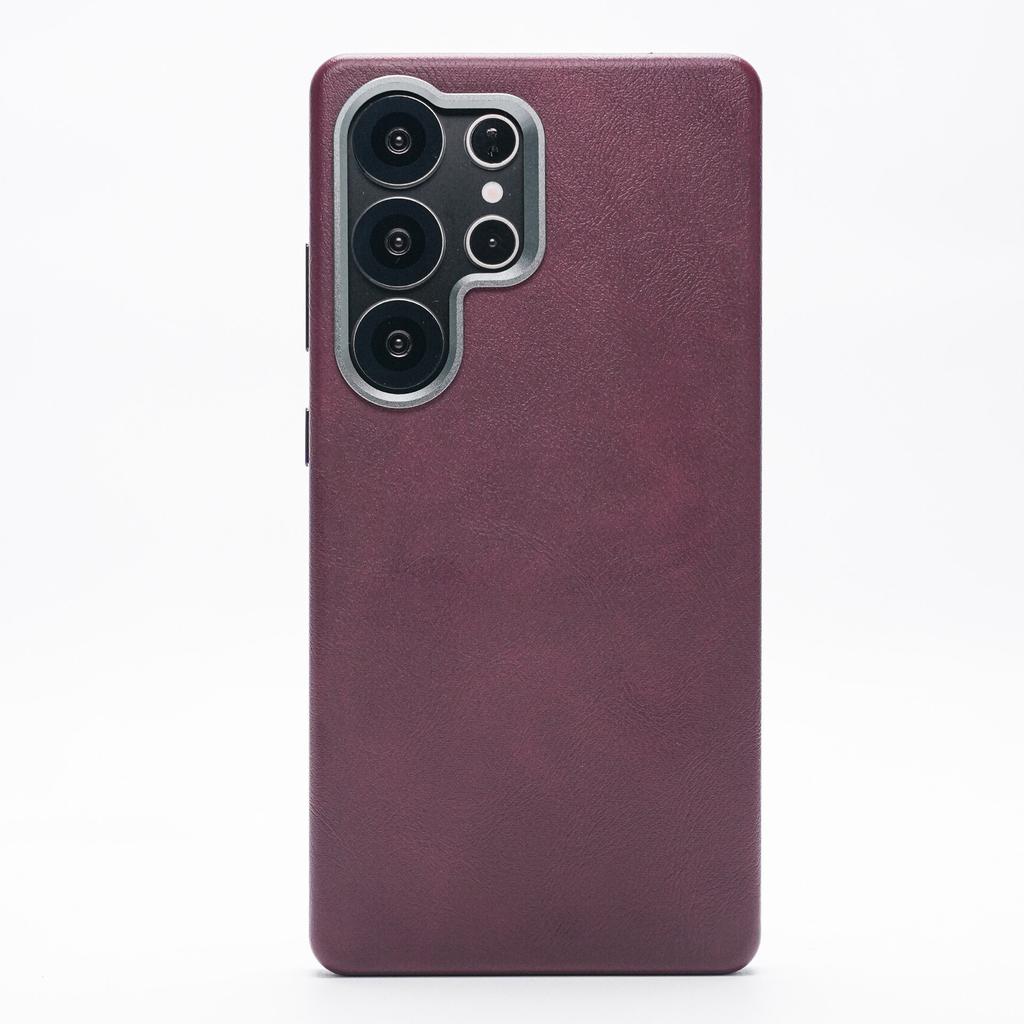 For Samsung Galaxy S23 S24 S25 Ultra Case For MagSafe Magnetic Luxury Vintage Style Leather Cover Fingerprint-Resistant Bumper
