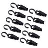 10pcs Clothes Hook Clips Multi Purpose Strong Load Bearing Rotatable Plastic Hat Hanging Clips for Socks Curtains