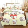 2023 Peach Cat Bedding Set Single Twin Full Queen King Size Bed Set Aldult Kid Bedroom Duvetcover Sets 3D Anime Bed Sheet Set