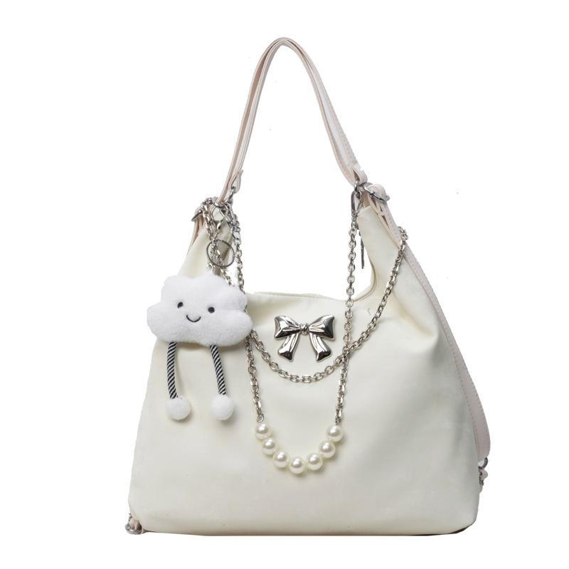 

Женская сумка через плечо с цепочкой и сумкой через плечо бежевый