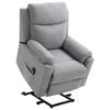 Rising Armchair With Standing Aid Electric Reclining Function Remote Control Pocket Spring Core Up To 120 Kg Gray