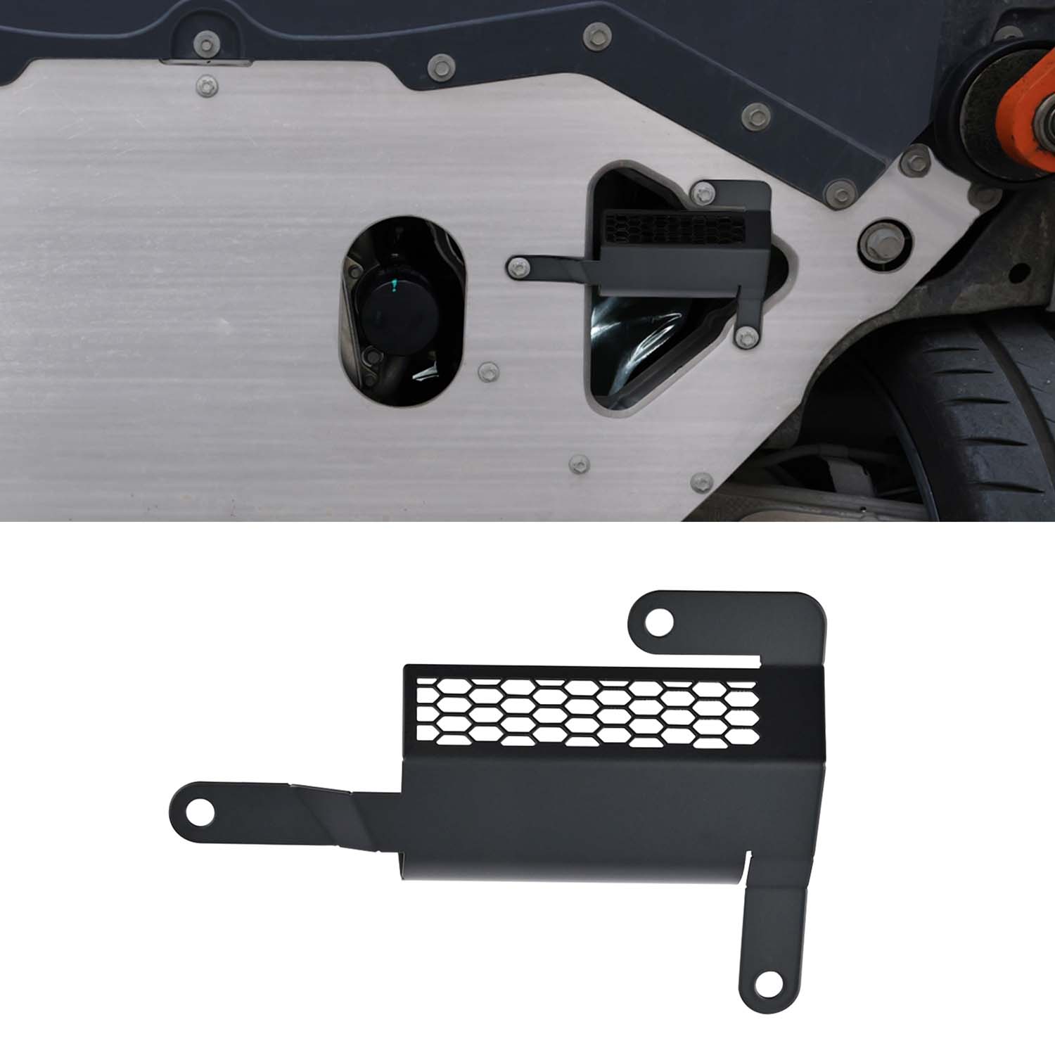 85580653 85580654 Underbody Rear Air Front Lower Bumper Deflector Black Stainless Steel For Chevrolet Corvette C8 -2026 Left