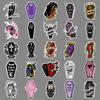 50 Dark Wind Graffiti Stickers Personalized Creative Halloween Gothic Decorative Skateboard Stickers