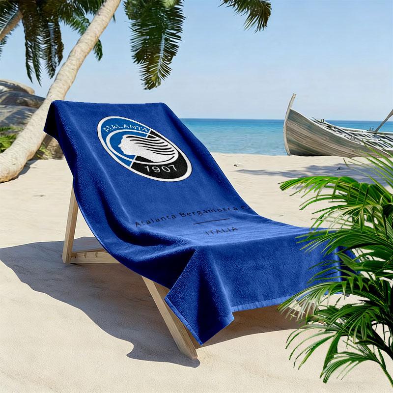 Atalanta Logo Print Beach Towel, Large Soft Quick Dry Towel for Beach Camping Swimming