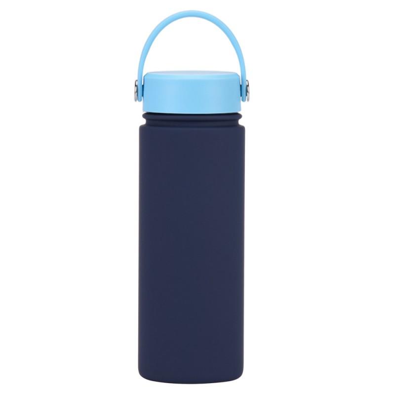 550ml Stainless Steel Vacuum Insulated Travel Mug With Wide Mouth Carry Strap - Outdoor Sports Water Bottle Gym Hiking