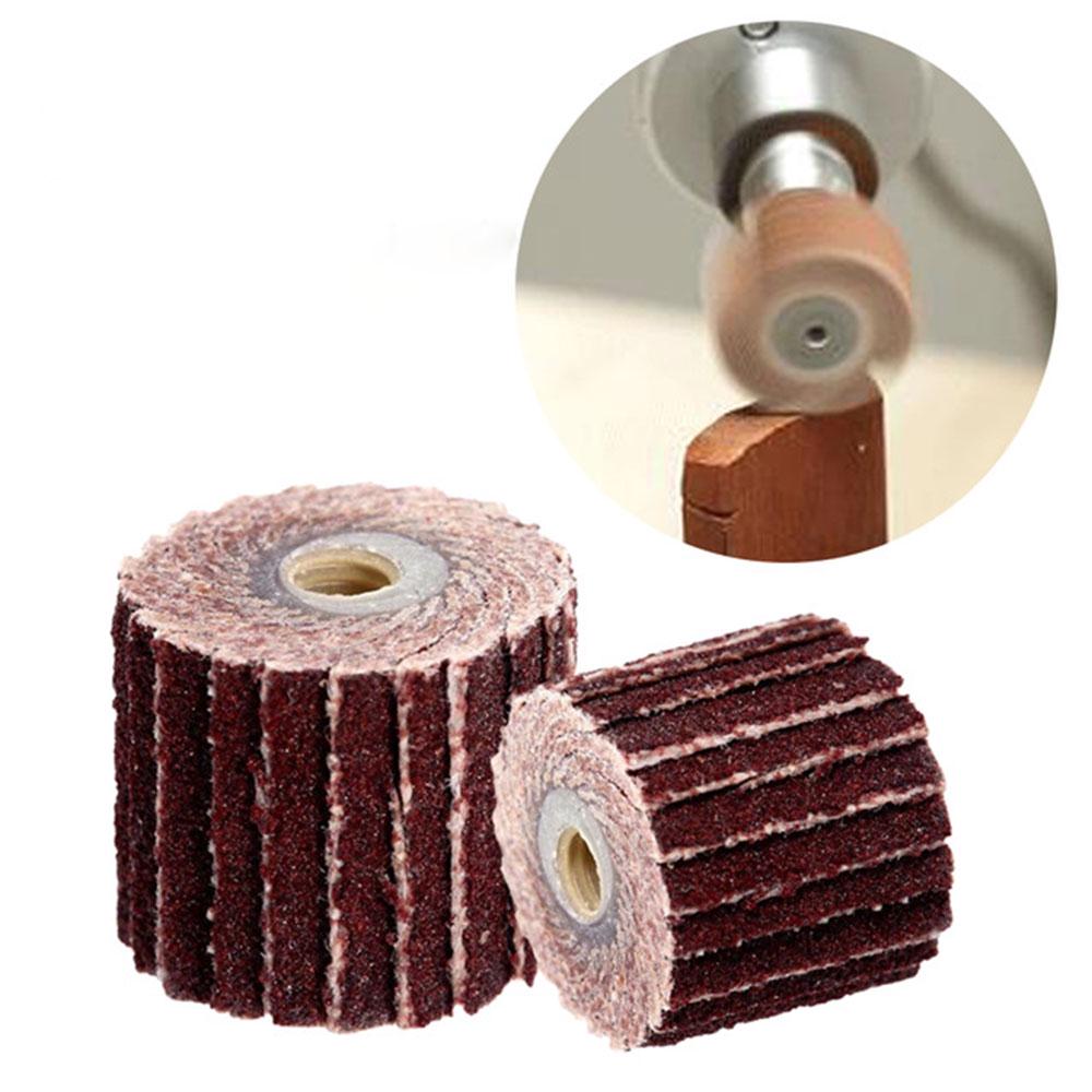 10X10x3mm Brush Rotary Tool Disc 240Grit With Mandrel Sanding Flap