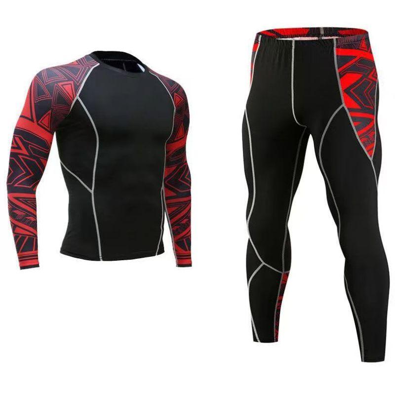 Men's Sports And Fitness Clothing Tight Pants Men's Long-sleeved High Elastic Training Clothes