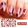 New Maple Leaf Pink Hot Stamped Gold Nail Stickers 3D Ombre Grass Fresh Style Nail Stickers