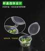 100pcs Food Grade PP Containers Sealed Leak-proof Disposable Sauce Cups Reusable with Hinged Lids Portable Sauce Box Sauce Cup