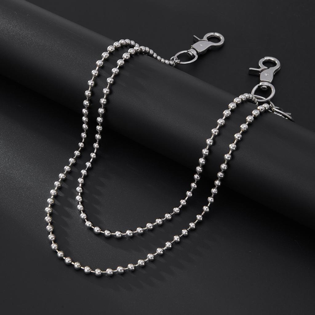 SHIXIN Hip Hop Punk Rivet Beads Pants Waist Chain for Men Women Rock Double Layered Belt Jeans Chain Street Jewelry Accessories