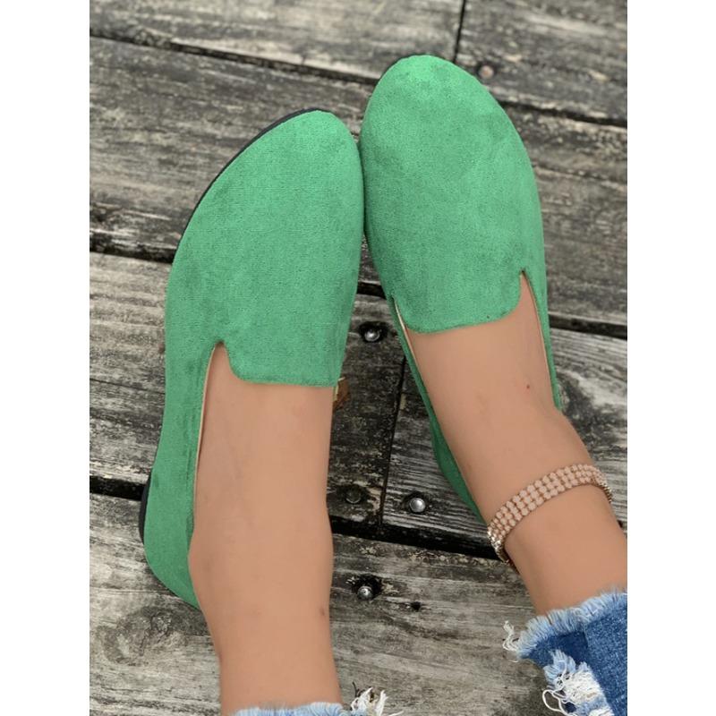 Large Size Shallow Single Shoes Women's Summer New Flat Bottom One Pedal Doudou Shoe Size Wish