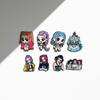 4 Stück KPOP Dämonenjäger Emaille-Anstecker Saja Boys Jinu Elster Cartoon-Charakter Metall-Broschen Abzeichen Schmuck Geschenke für Anime-Fans